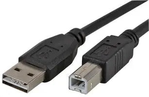 USB 2.0 Cable, 3m, Black, A Male Plug to B Male Plug
