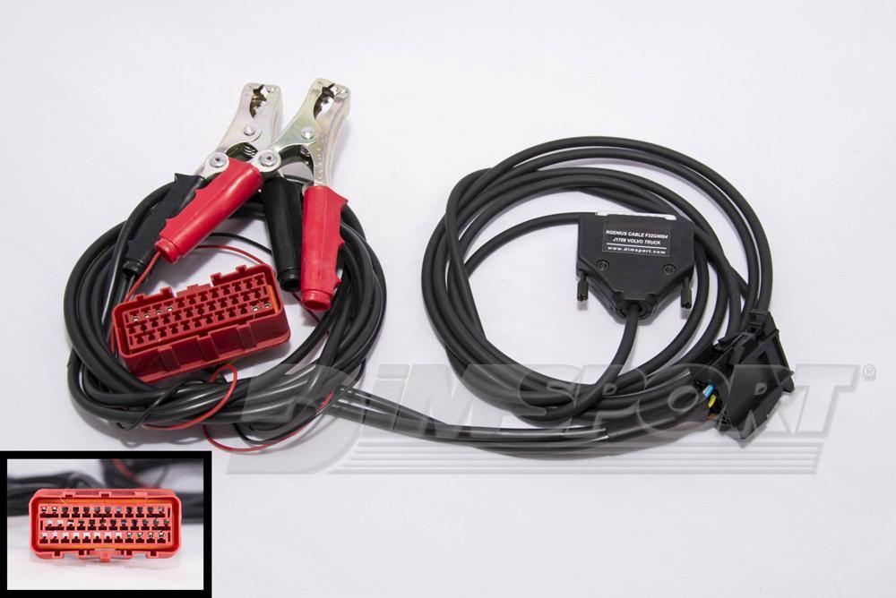 VOLVO TRUCK harness with 8 pin diagnostic connector + LUCAS ECU OBDII connector