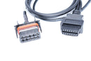 Scania S8 ECU bench programming cable compatible with OBD tools Like New Genius, featuring automotive-grade connectors and breakout leads for professional ECU tuning and diagnostics